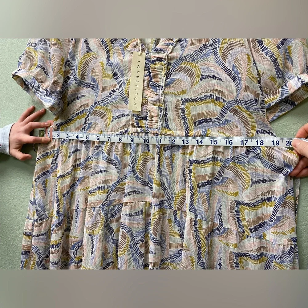 Lovestitch High Low Dress in Soft Pastels - Picture 13 of 14